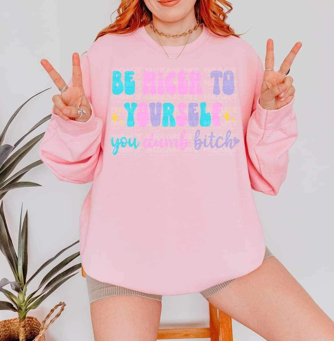 Be nicer to yourself you dumb bitch COLORFUL (LYTTLE) 19107 DTF TRANSFERL