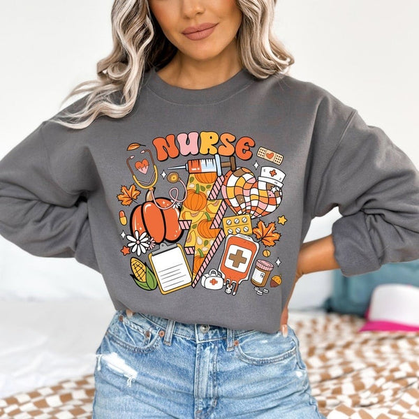 Nurse retro fall items 37600 DTF transfer