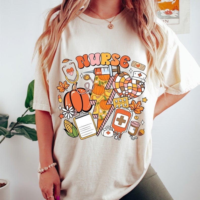 Nurse retro fall items 37600 DTF transfer