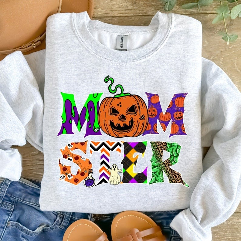 Momster with pumpkin 37653 DTF transfer