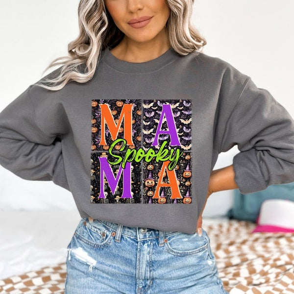 Spooky mama black blocks 37651 DTF transfer