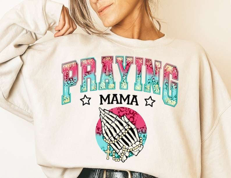 Praying mama skellie hands 27509 DTF transfer