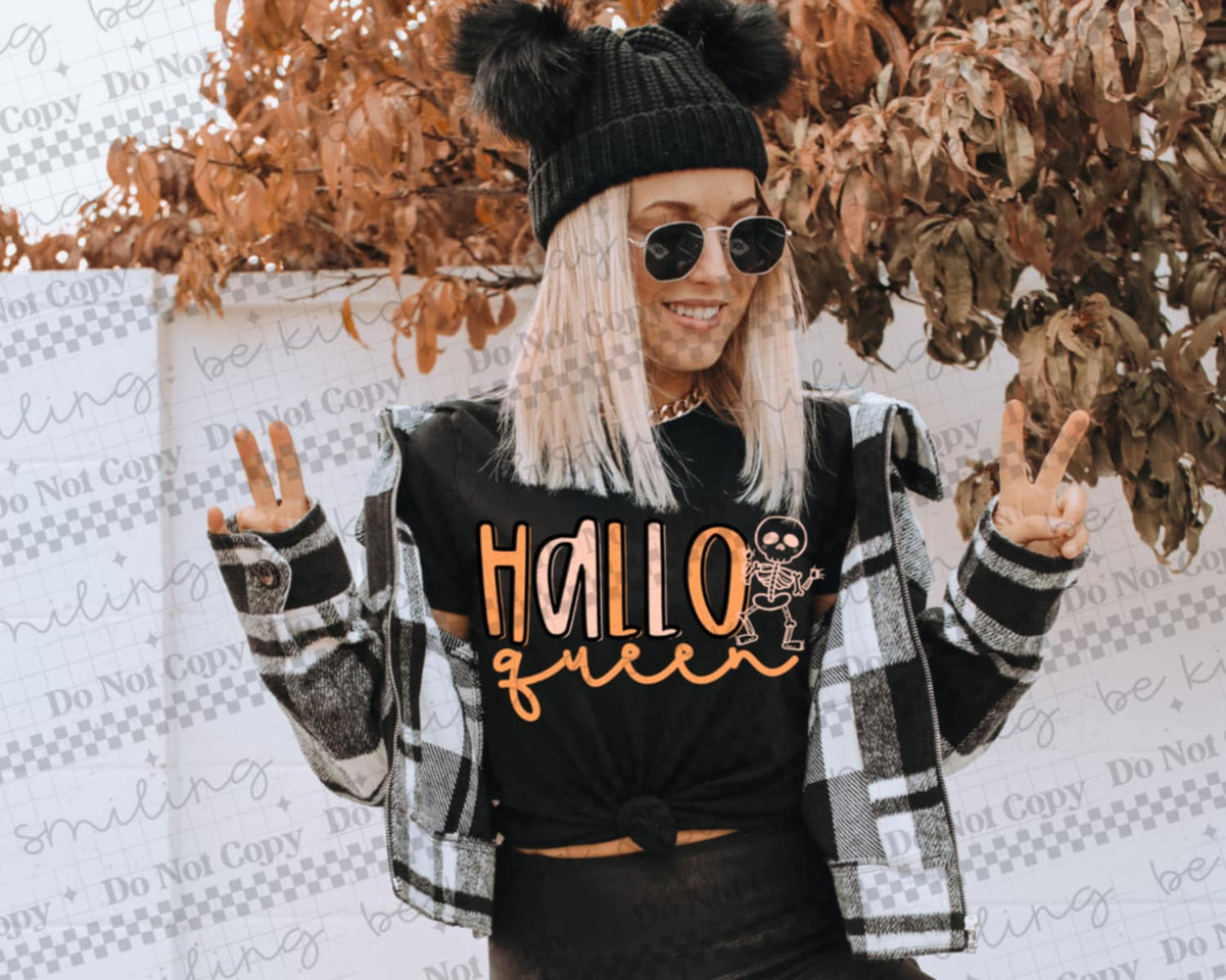 Hallo Queen with skeleton CMLD DTF transfer