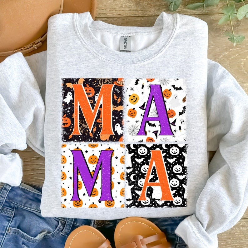 Mama halloween blocks 37650 DTF transfer