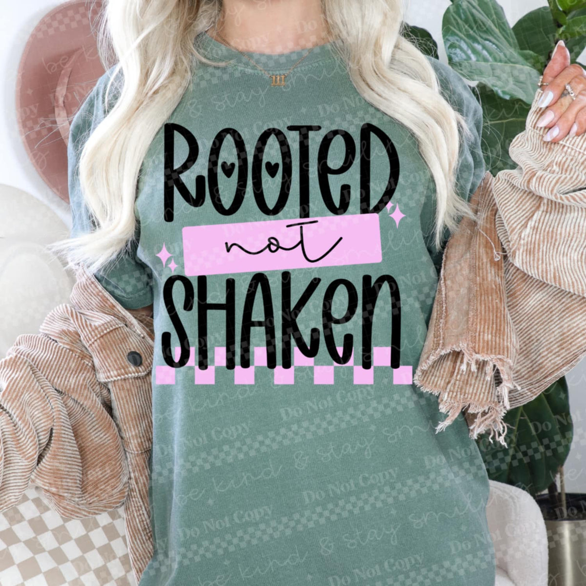 Rooted Not Shaken CMLD DTF transfer