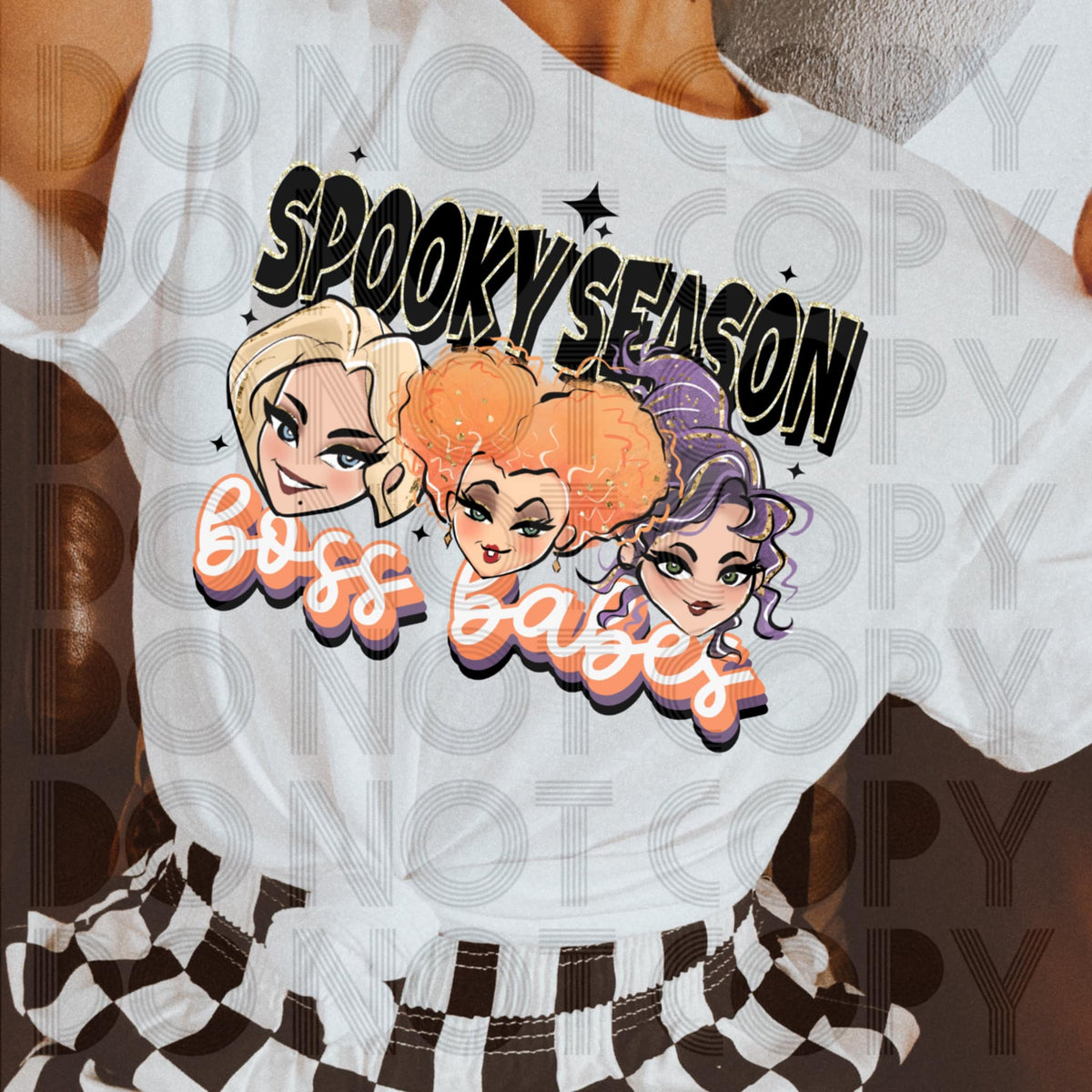Spooky Season Boss Babes three witches HP (renewed) DTF transfer
