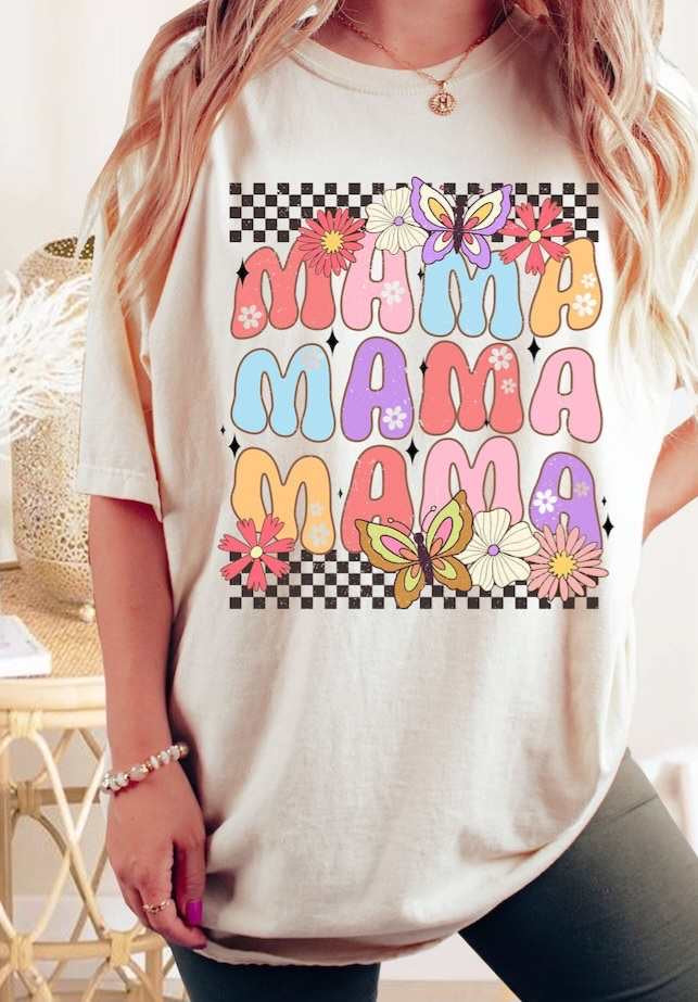 Mama retro stacked 27510 DTF transfer