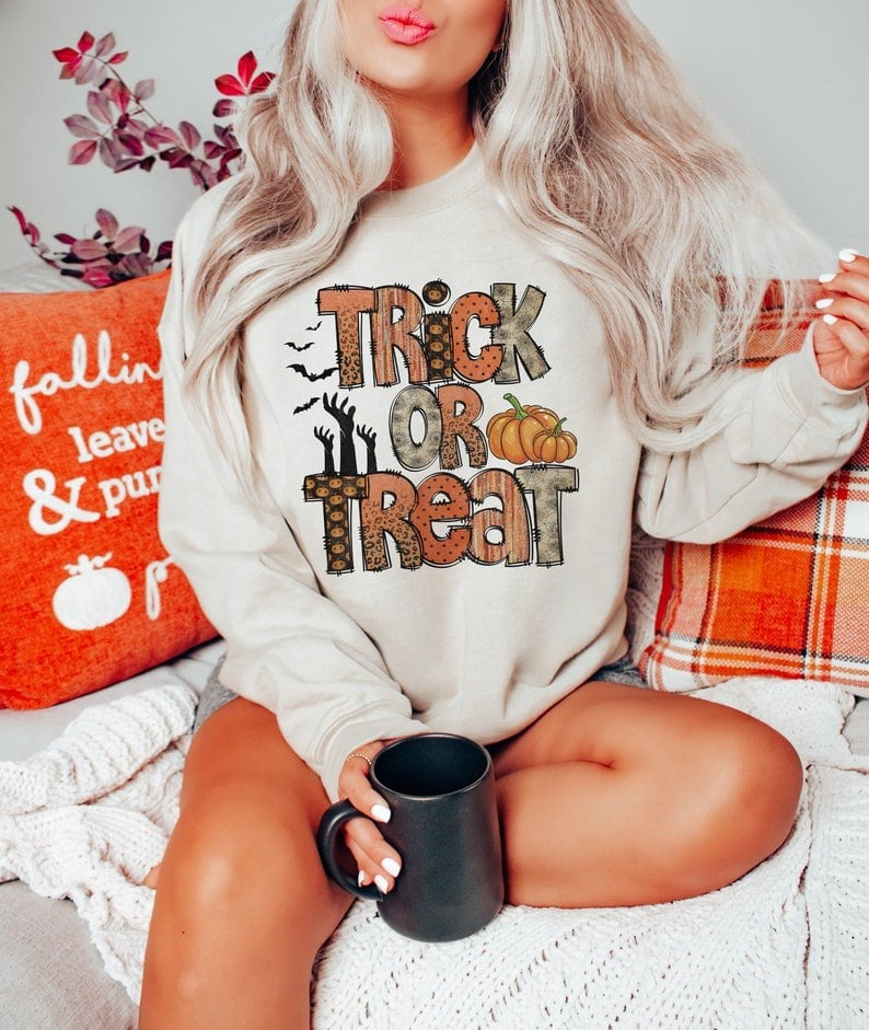 Trick or treat arms and pumpkins 37644 DTF transfer