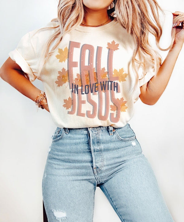 Fall in love with jesus grunge 37584 DTF transfer