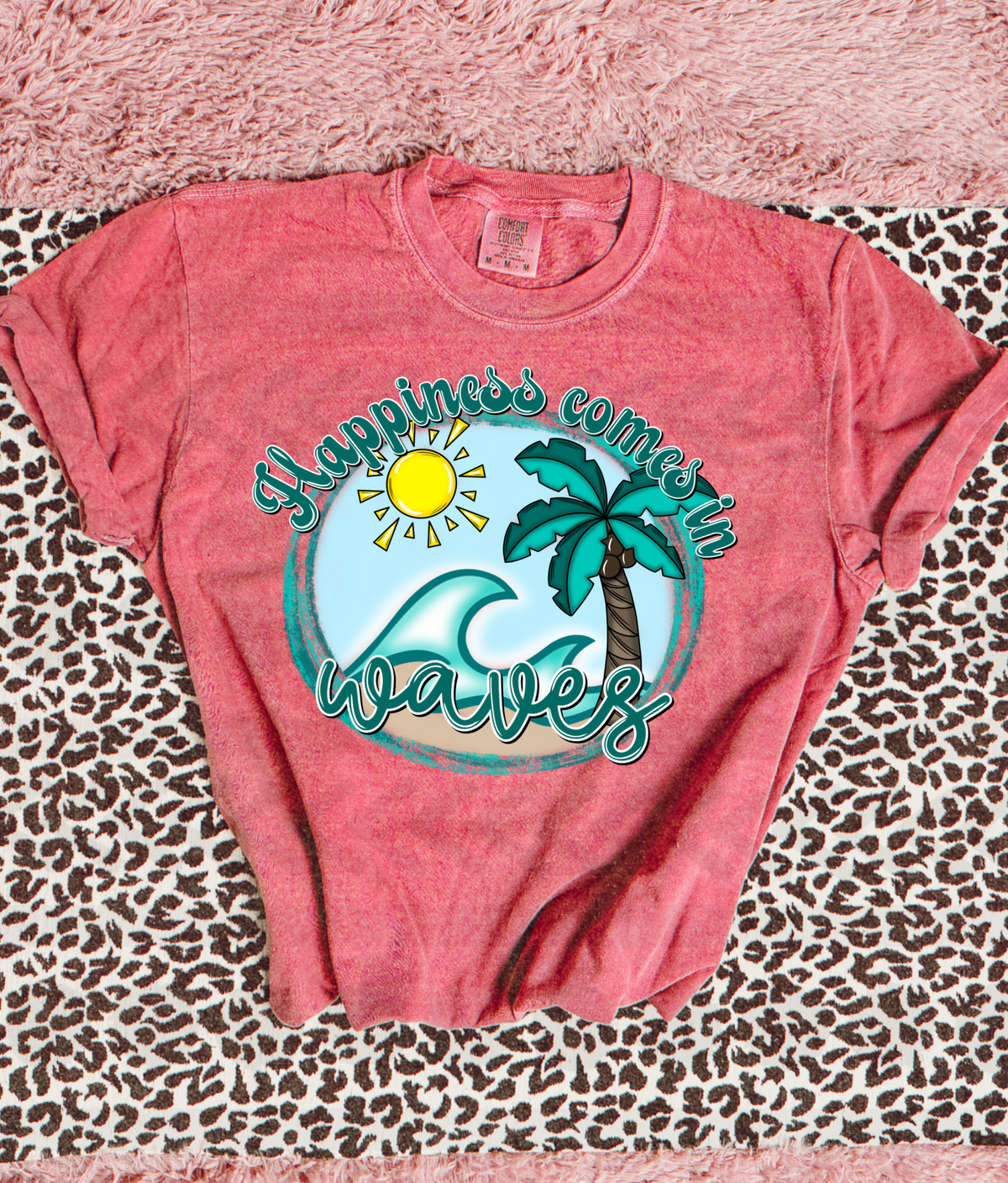 Happiness comes in waves DTF transfer 13821