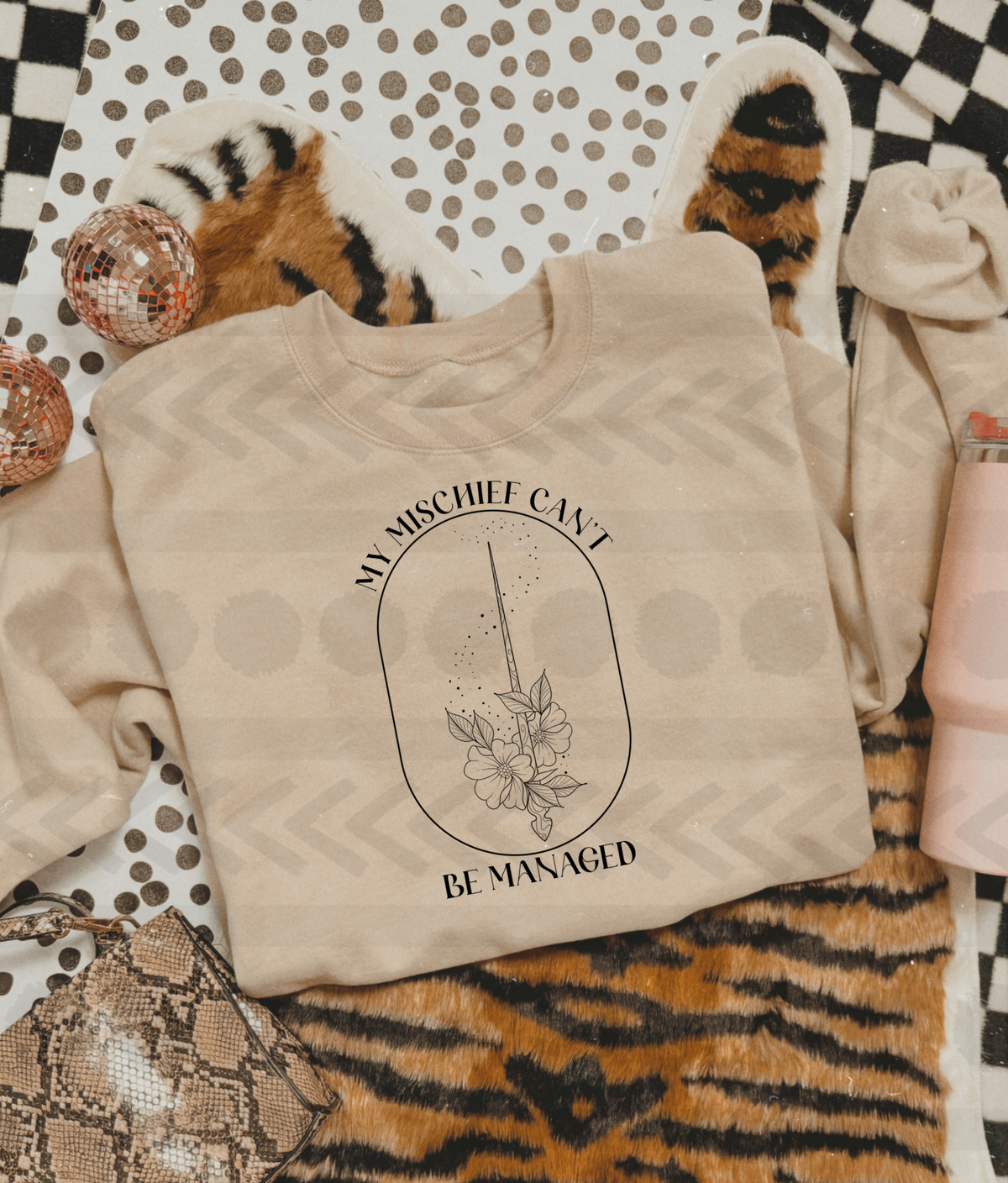 My mischief cant be managed (black) 13816 DTF transfer