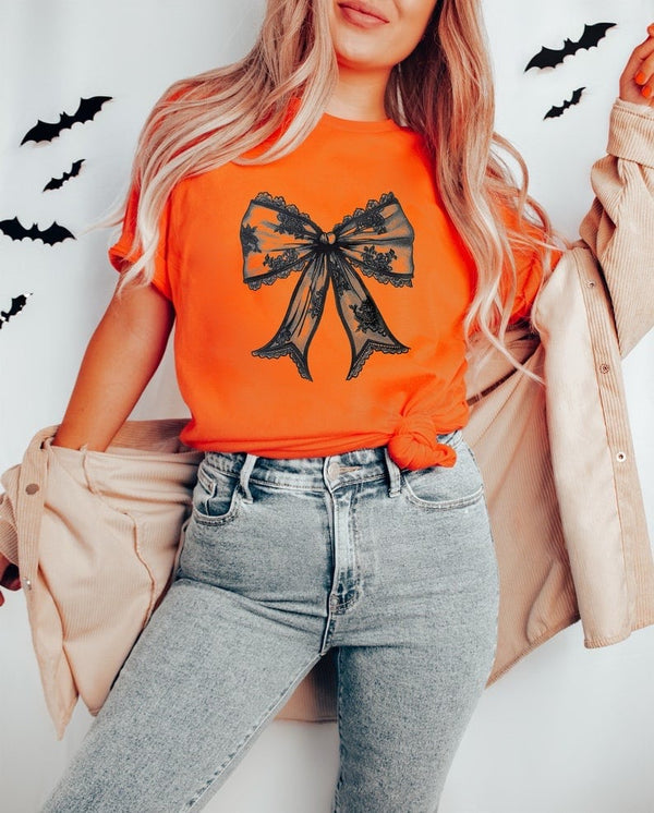 Black lace bow 37635 DTF transfer