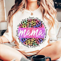 Mama colorful leopard circle 27577 DTF transfer