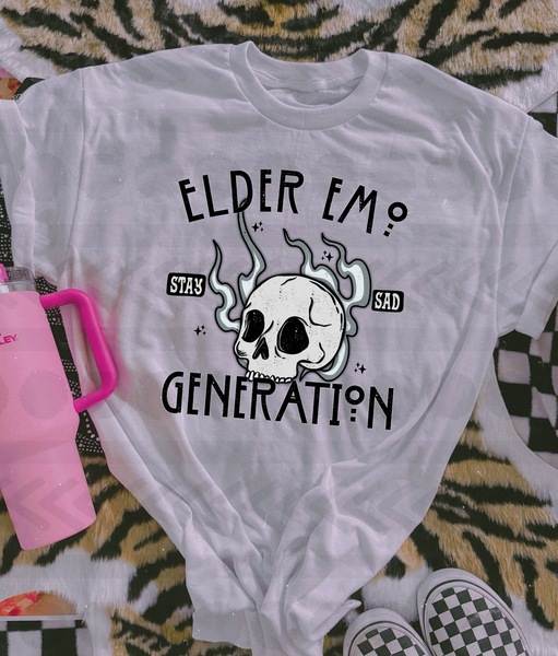 Elder Emo (has a matching skull with smoke) 13809 DTF transfer