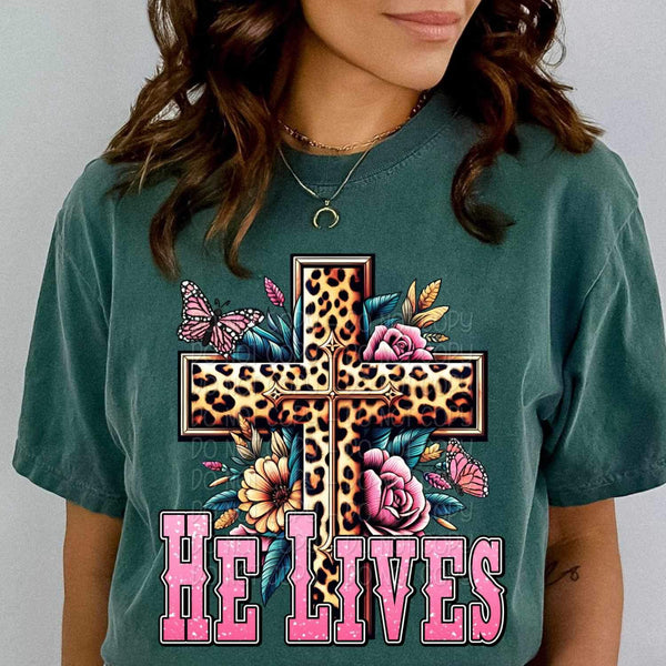 He lives leopard cross 19183 DTF TRANSFER