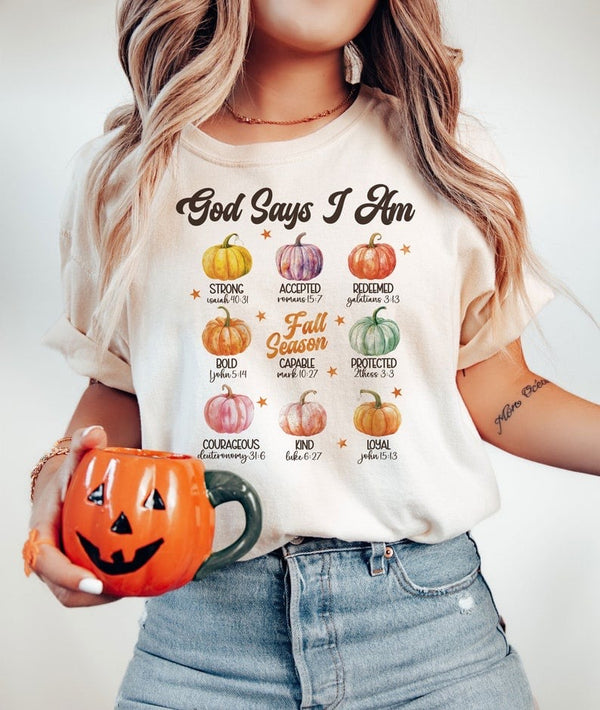 God says I am pumpkins 37580 DTF transfer