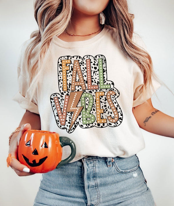 Fall vibes dalmation background 37579 DTF transfer