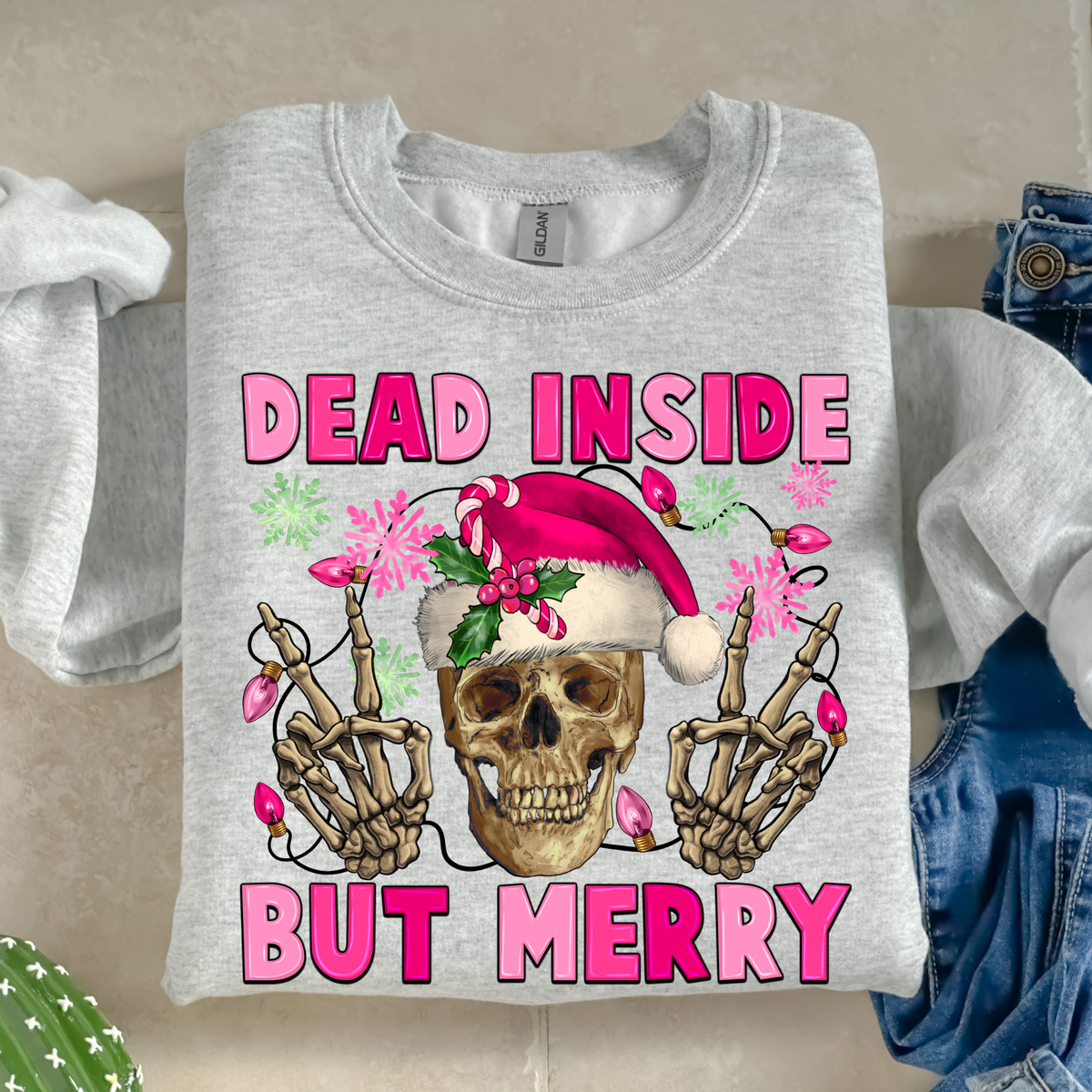 Dead inside but Merry-38511-DTF transfer