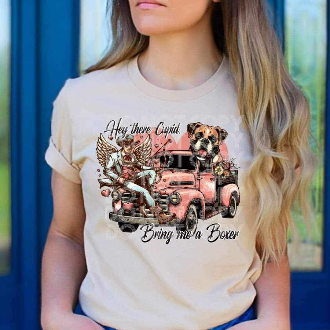 Hey cupid bring me a boxer pink truck (SSD) 19200 DTF TRANSFER