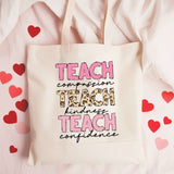 Teach stacked compassion kindness confidence 27564 DTF transfer