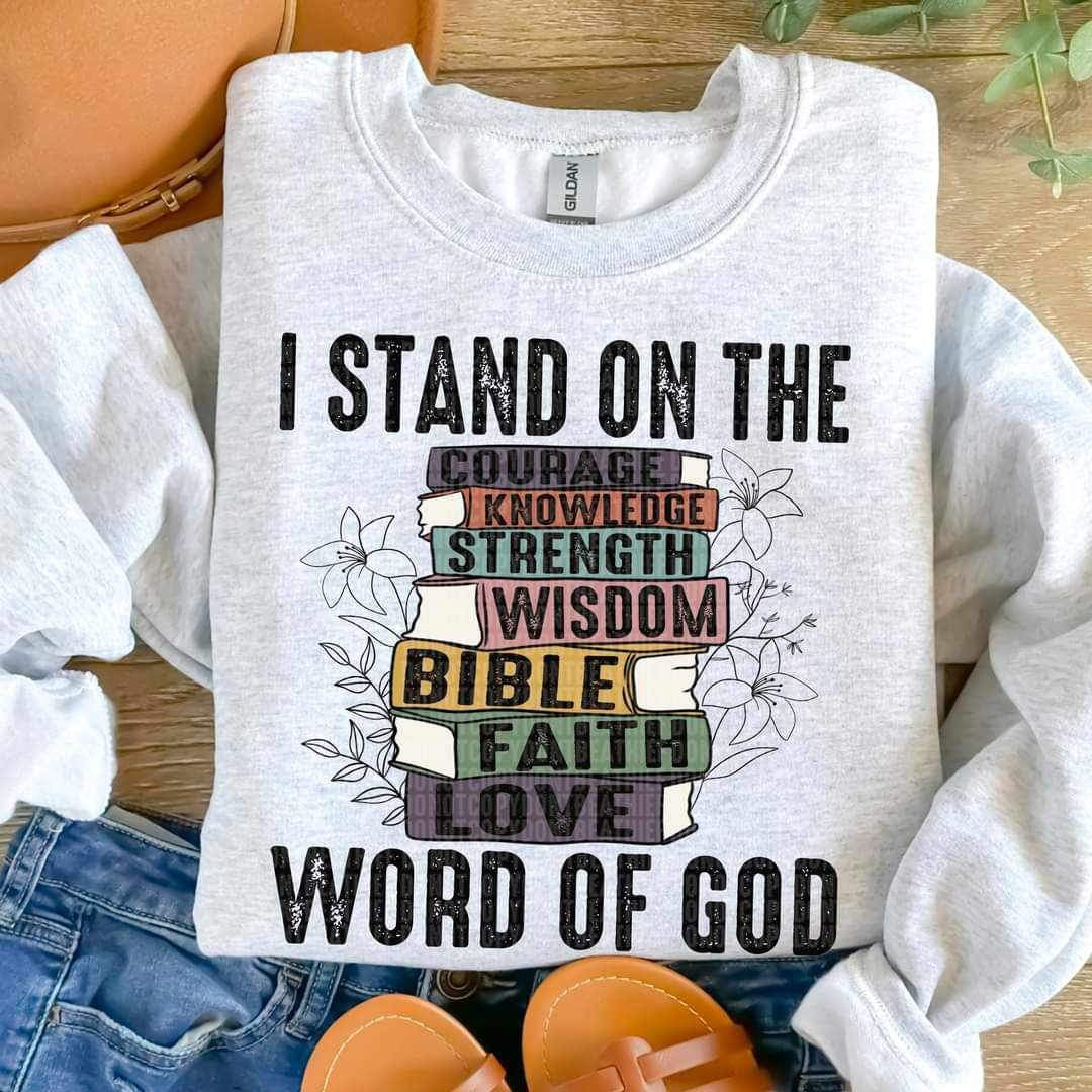 I stand on the word of god books 19204 DTF TRANSFER