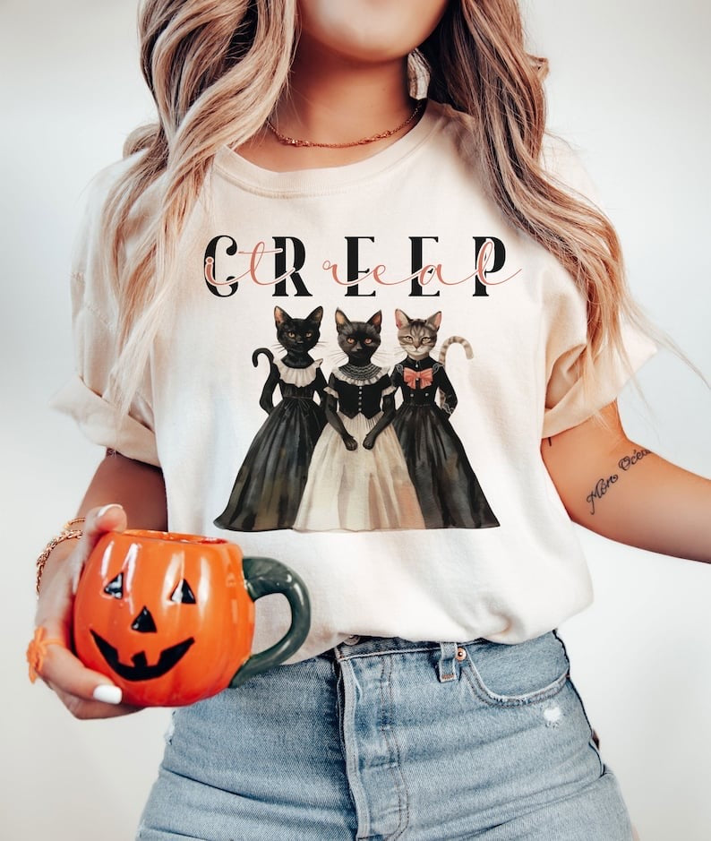 Creep it real cats in dresses 37621 DTF transfer