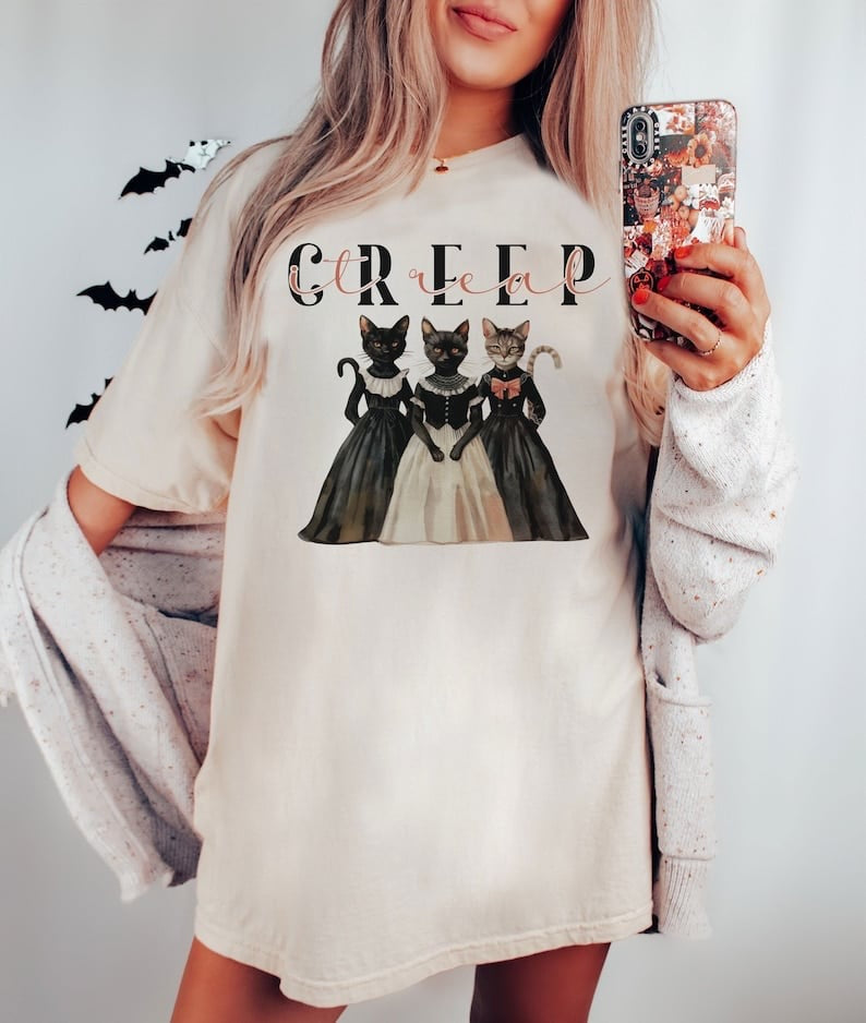 Creep it real cats in dresses 37621 DTF transfer