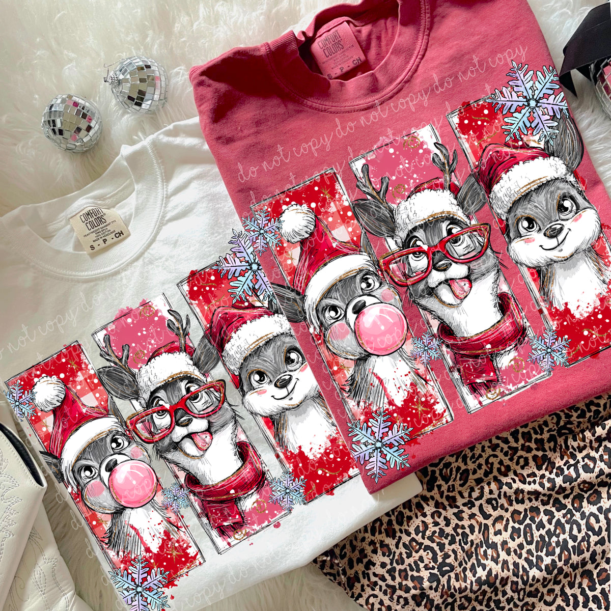 Silly Bubblegum Reindeer (MMD) DTF Transfer