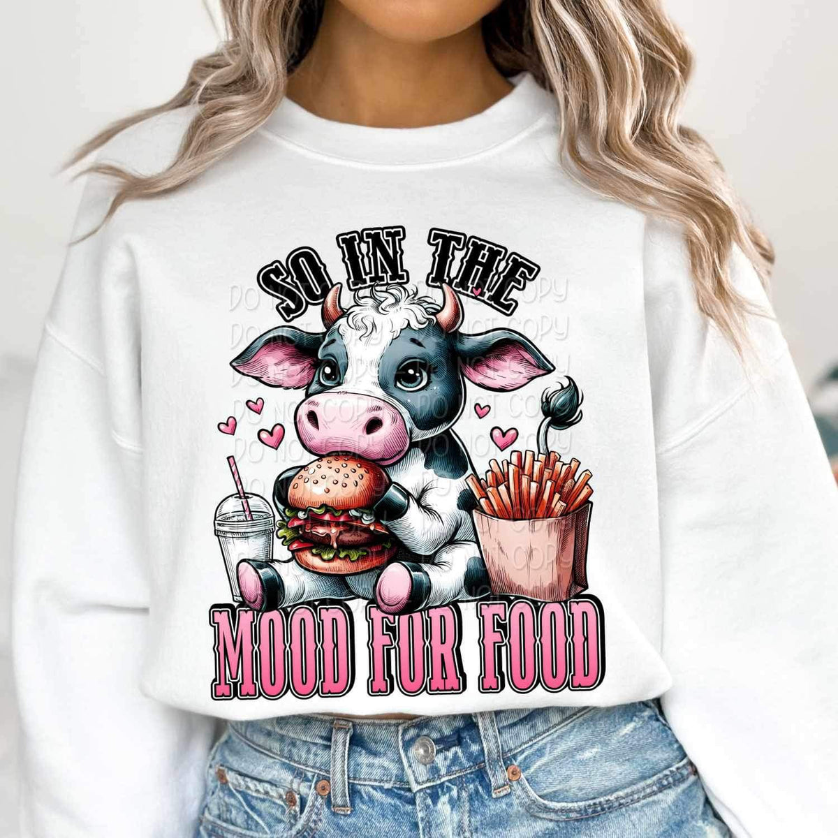 So in the mood for food cow 19233 DTF TRANSFER