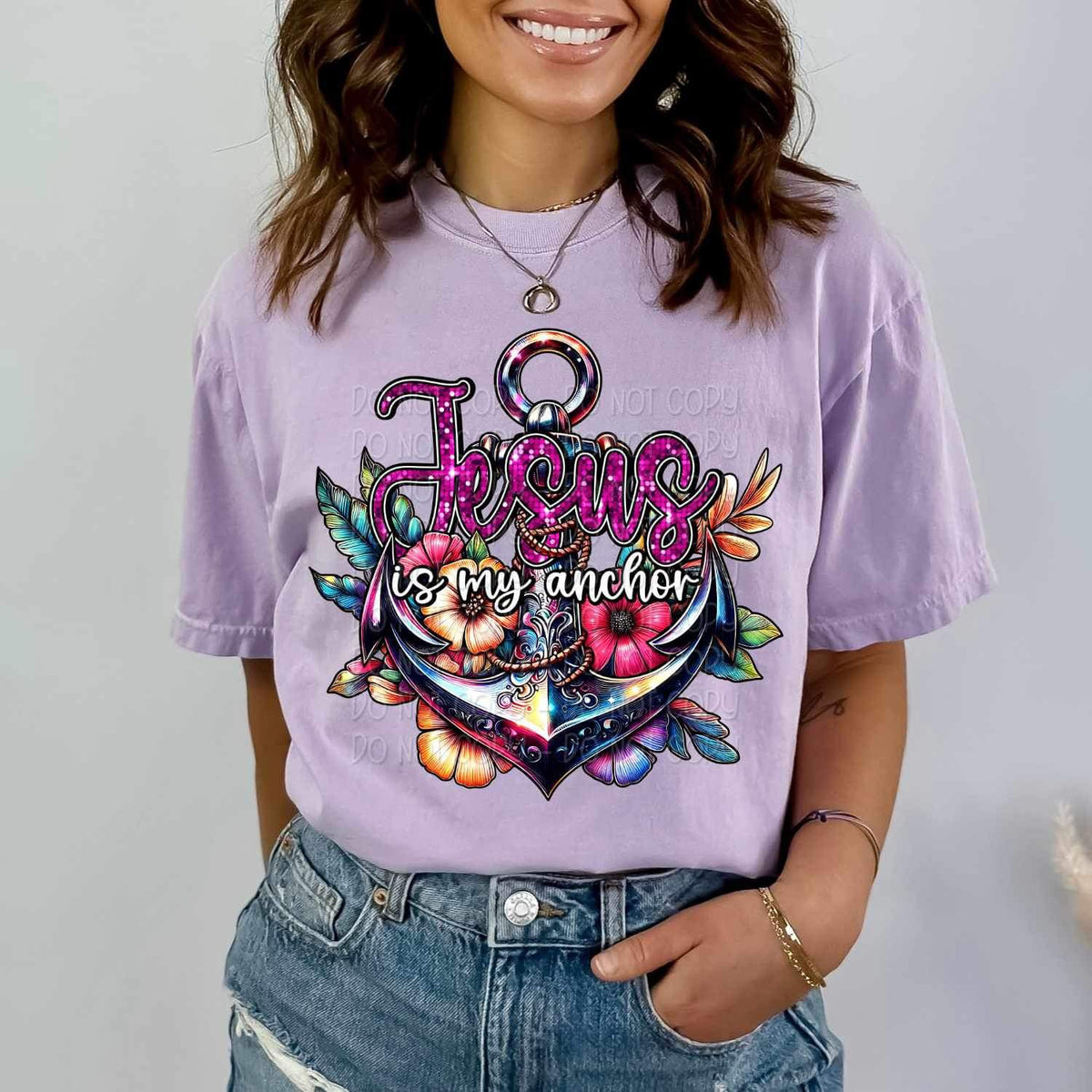 Jesus is my anchor 19228 DTF TRANSFER