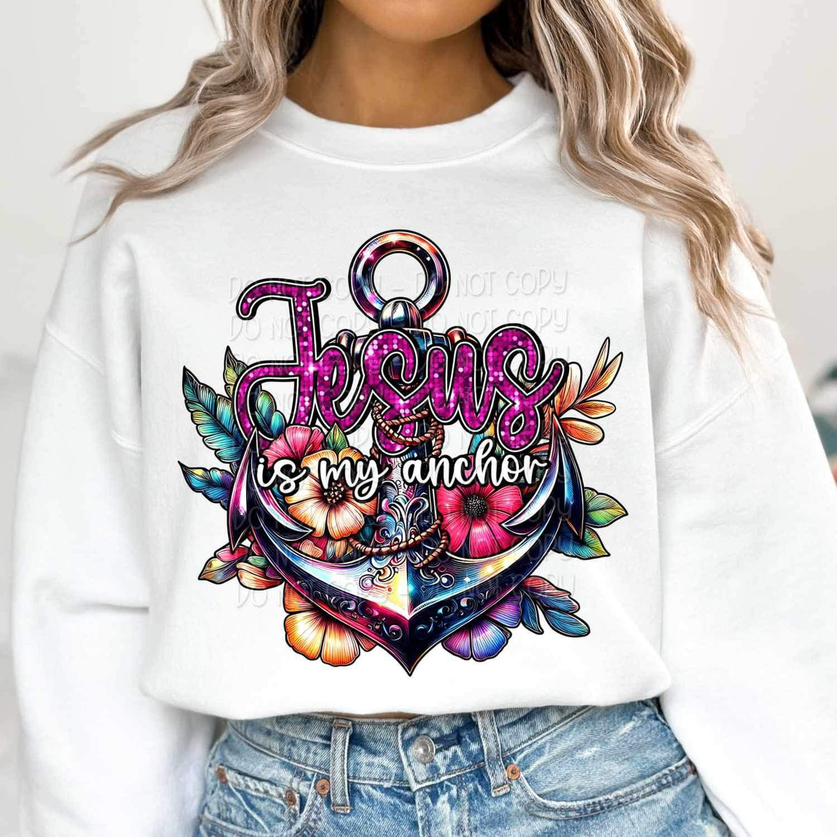 Jesus is my anchor 19228 DTF TRANSFER