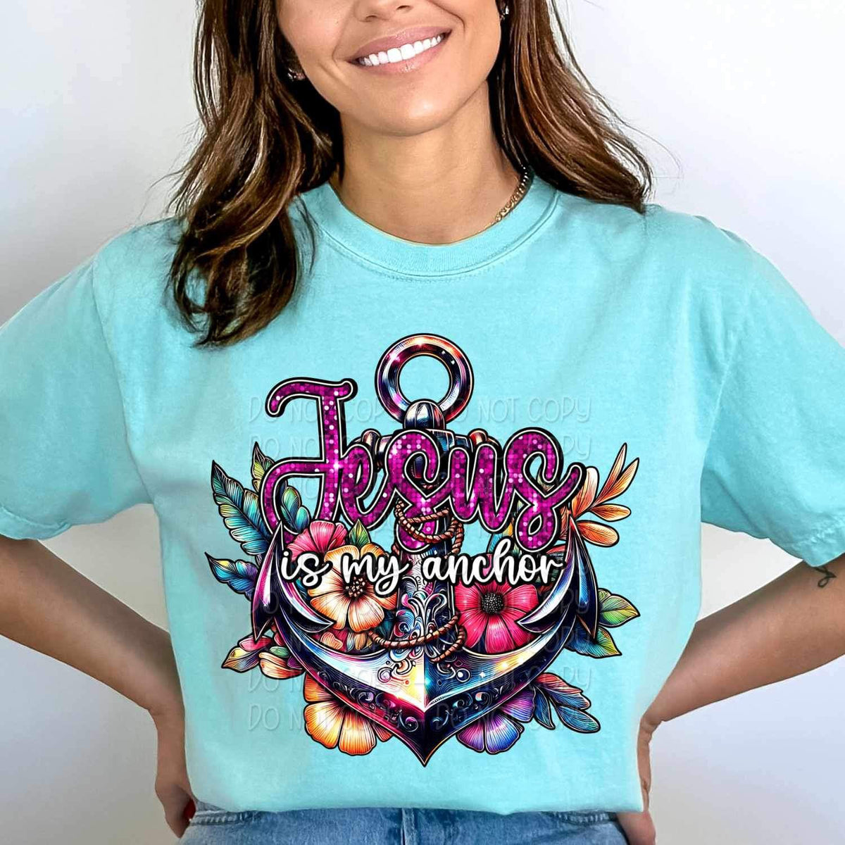 Jesus is my anchor 19228 DTF TRANSFER