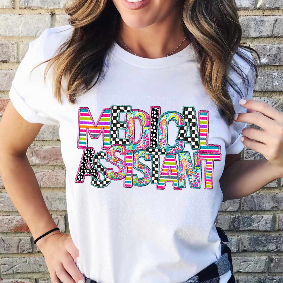 Medical assistant colorful patterns (CITY) 37836 DTF transfer