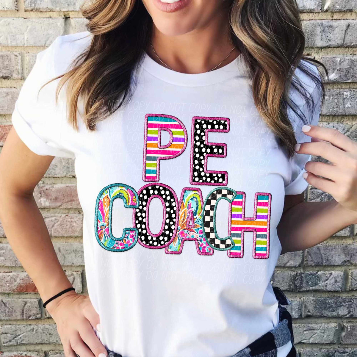 PE coach colorful patterns (CITY) 37830 DTF transfer