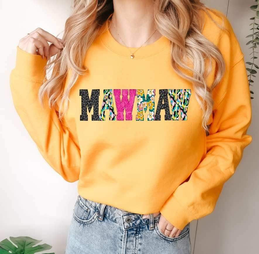 Mawmaw patterned print 19299 DTF TRANSFER