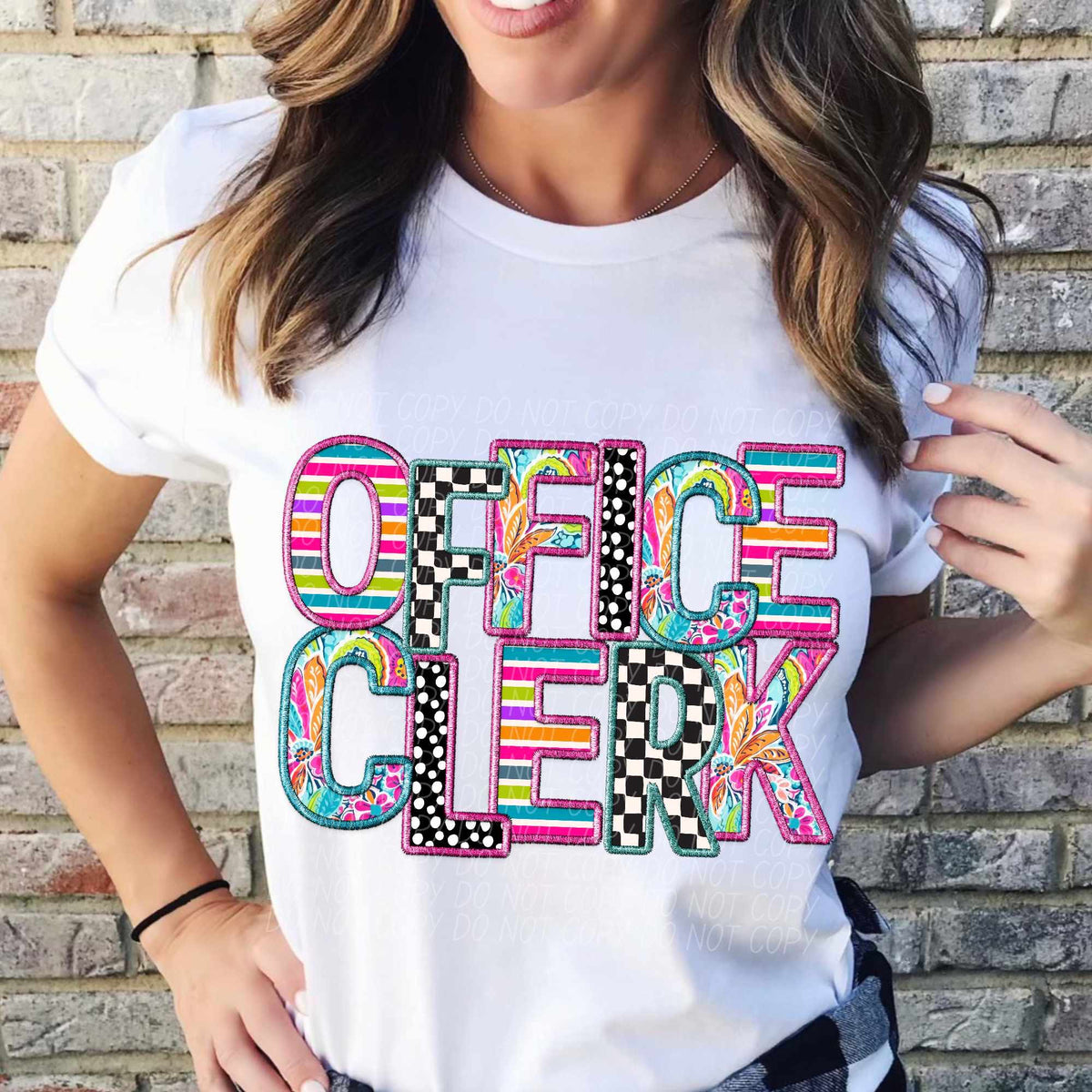 Office clerk colorful patterns (CITY) 37824 DTF transfer