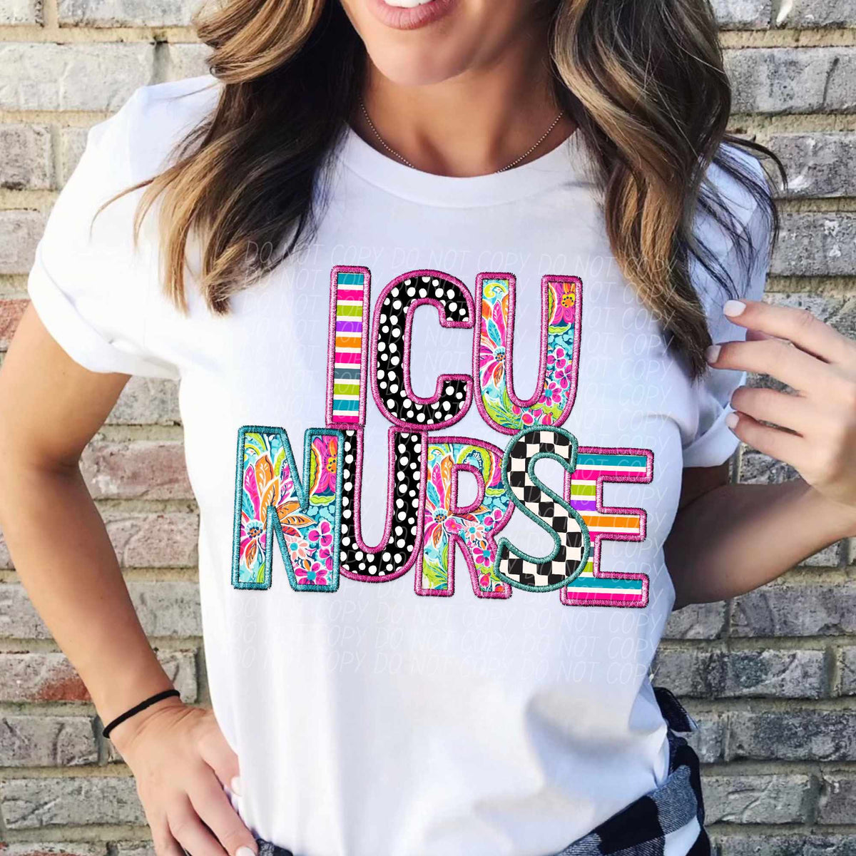 ICU nurse colorful patterns (CITY) 37821 DTF transfer