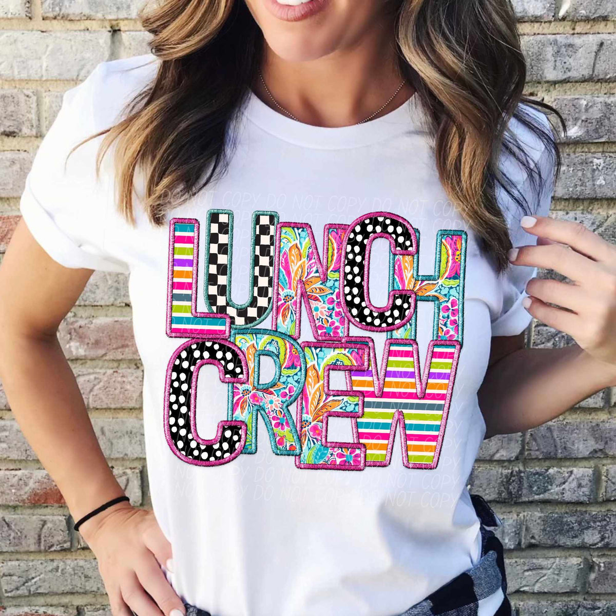 Lunch crew colorful patterns (CITY) 37819 DTF transfer
