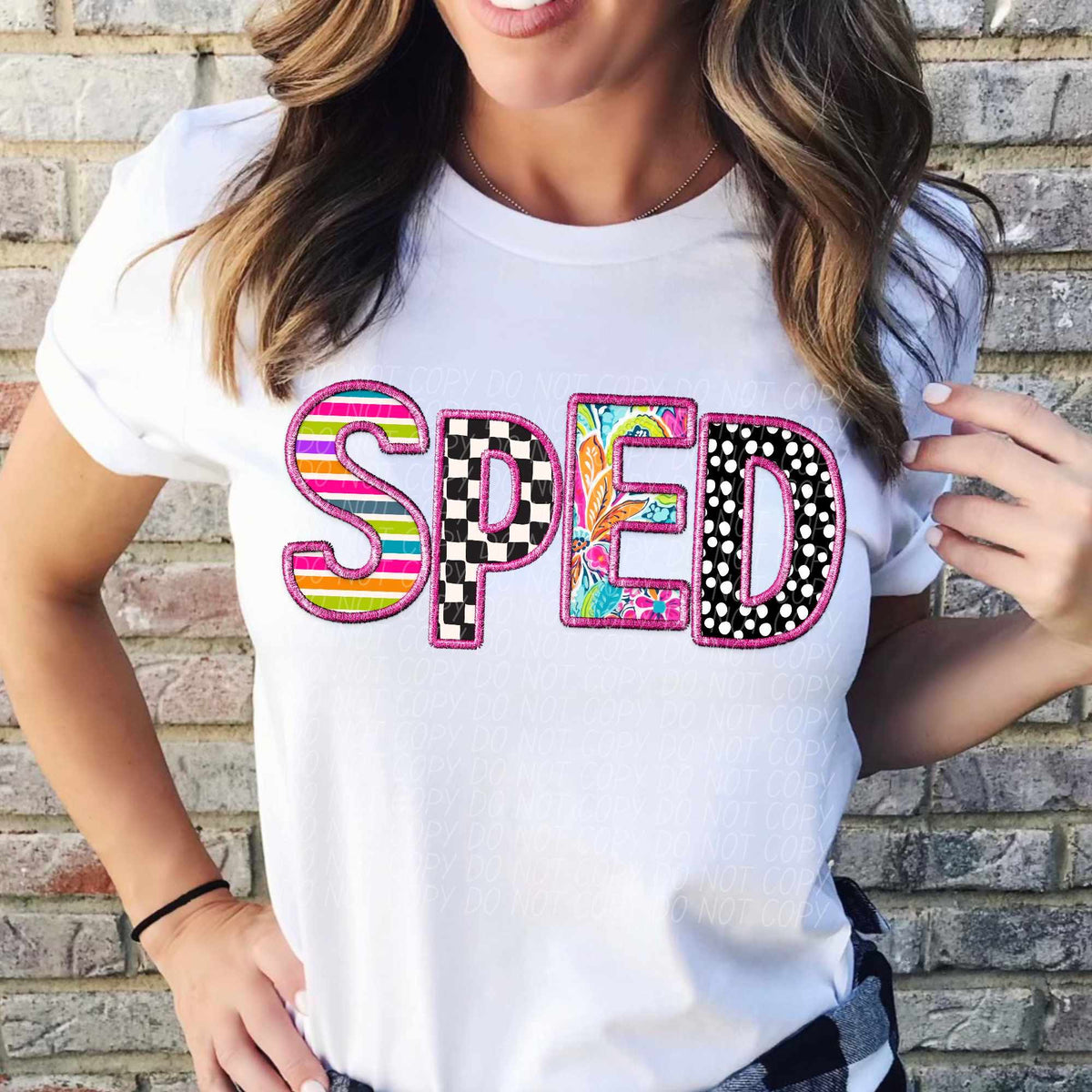Sped colorful patterns (CITY) 37818 DTF transfer