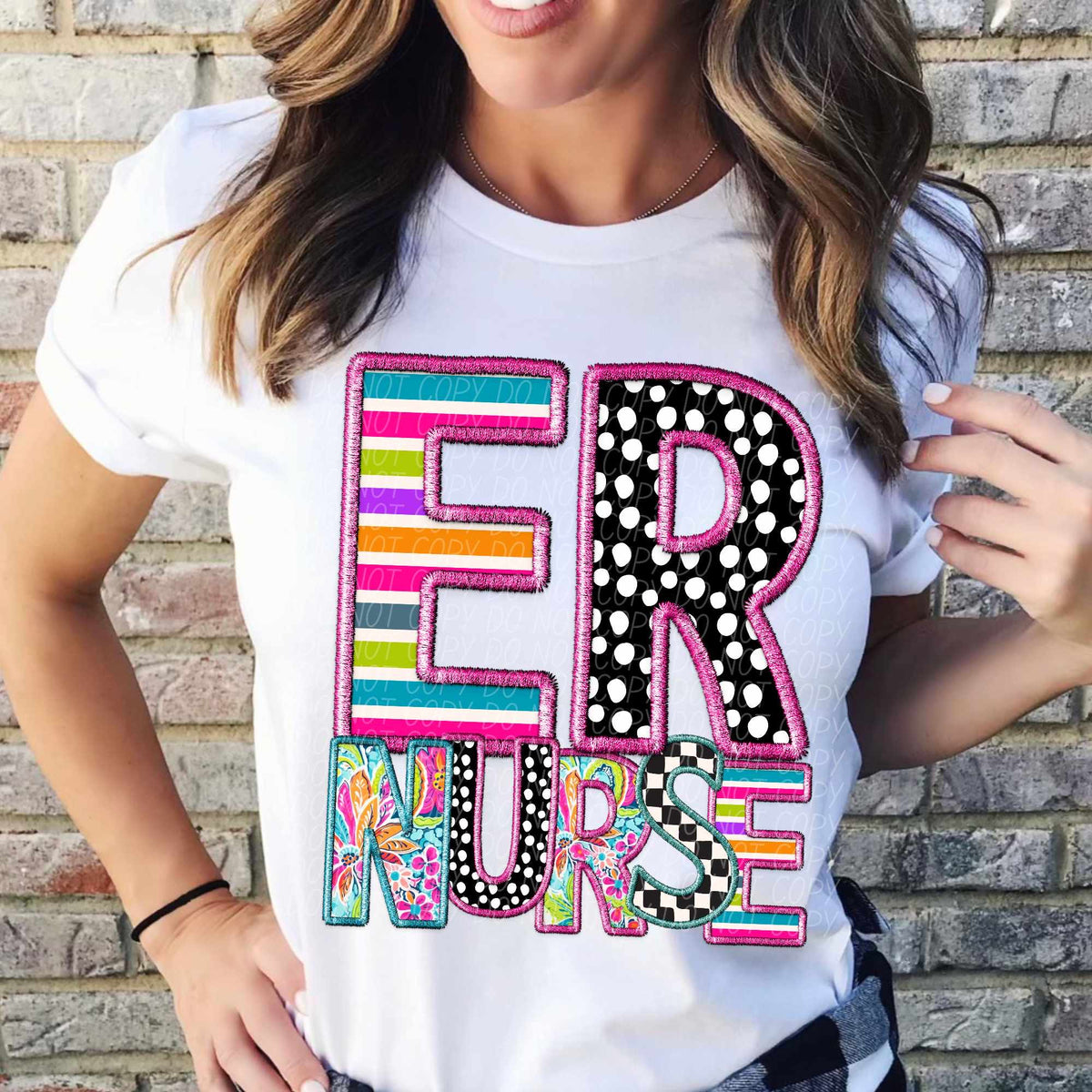 ER nurse colorful patterns (CITY) 37817 DTF transfer