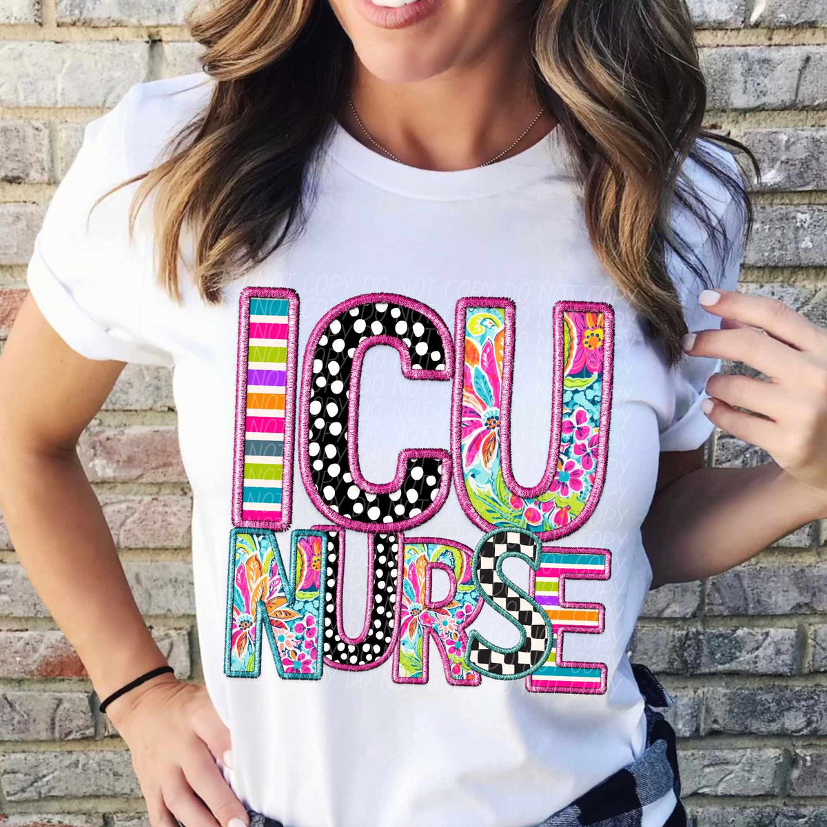 ICU nurse colorful patterns (CITY) 37814 DTF transfer