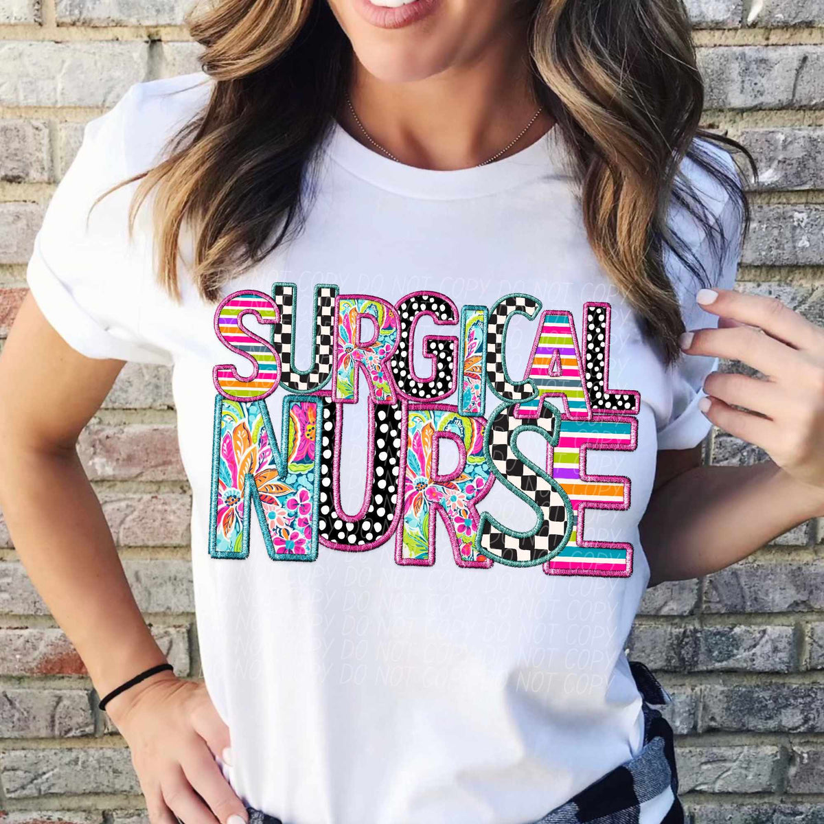 Surgical nurse colorful patterns (CITY) 37813 DTF transfer