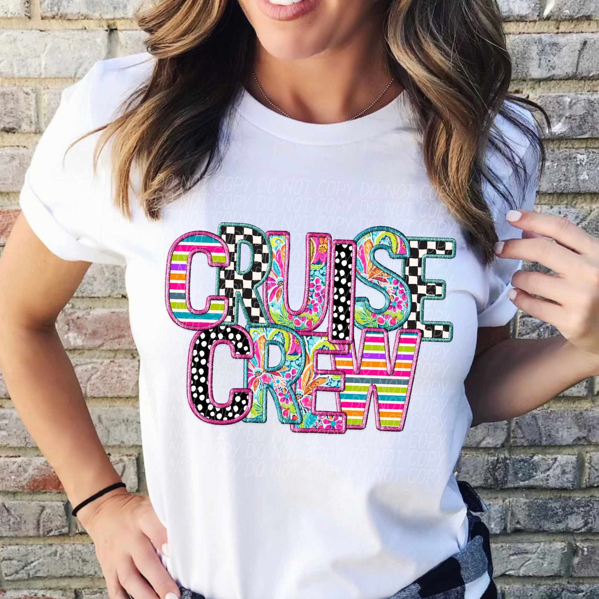 Cruise crew colorful patterns (CITY) 37839 DTF transfer