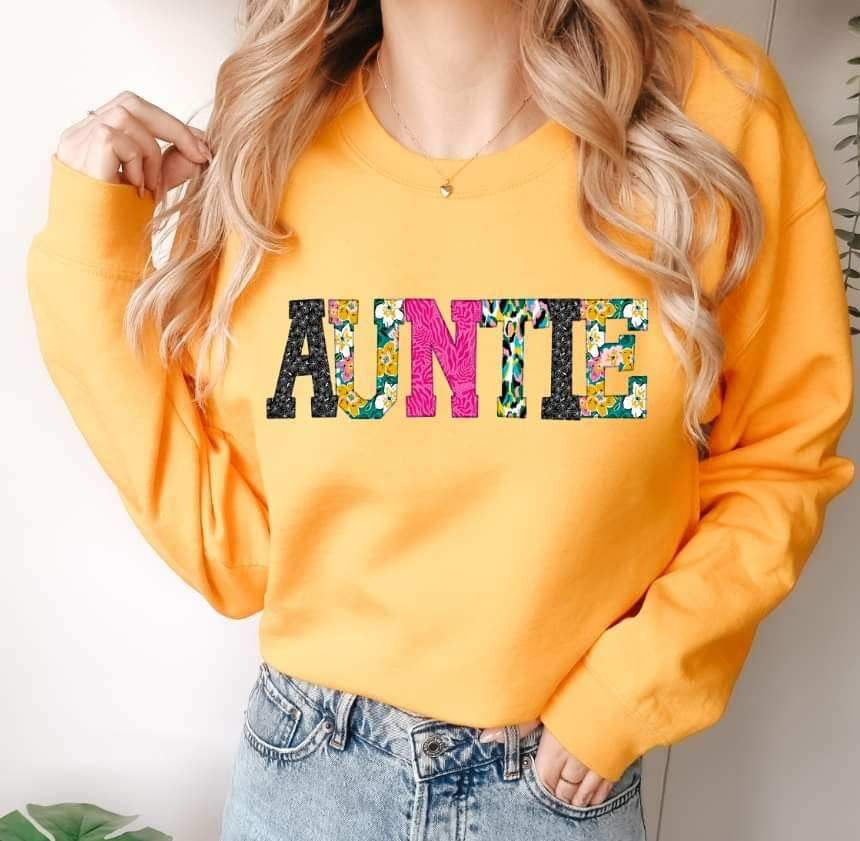 Auntie patterned print 19278 DTF TRANSFER