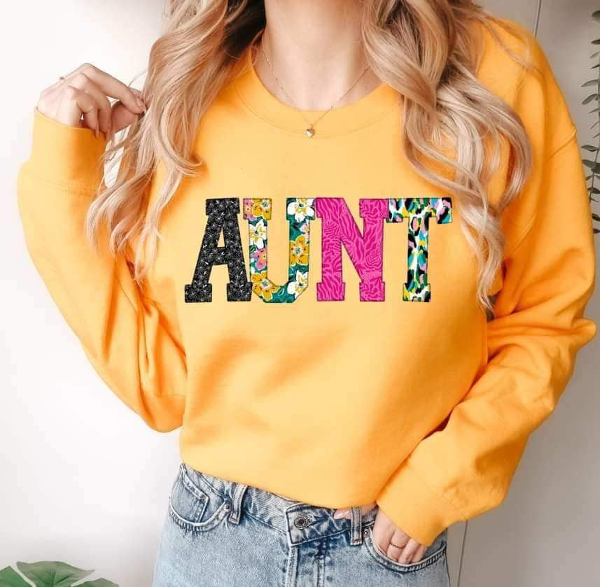 Aunt patterned print 19277 DTF TRANSFER