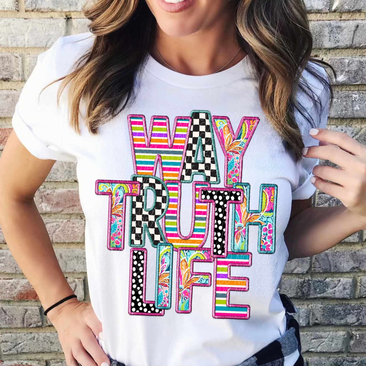 Way truth life colorful patterns (CITY) 37844 DTF transfer