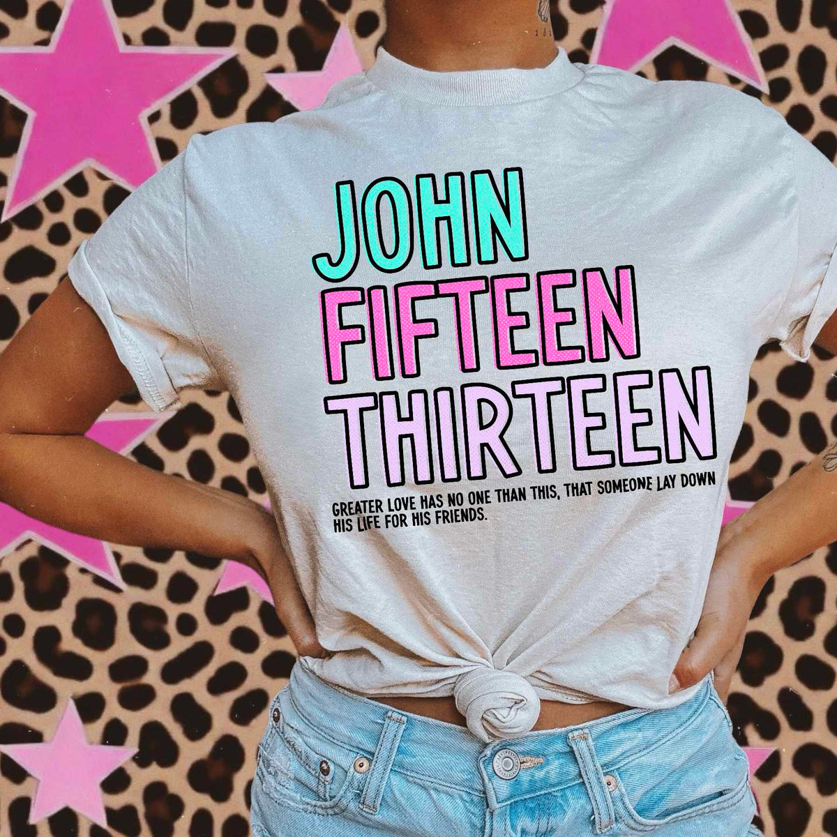 John fifteen thirteen pastel (SAL) 37884 DTF transfer