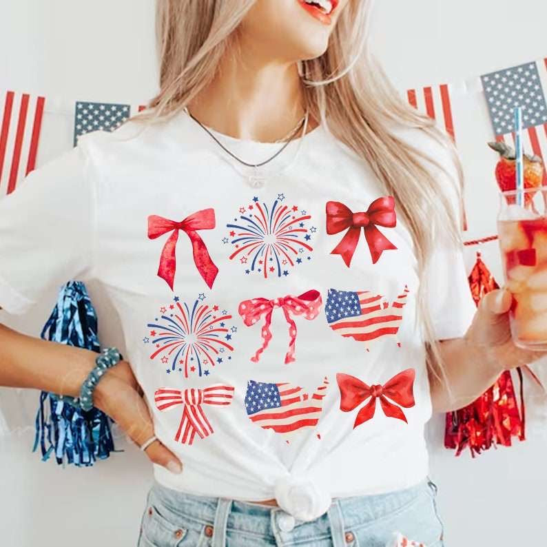 Coquette independence day collage 27619 DTF transfer