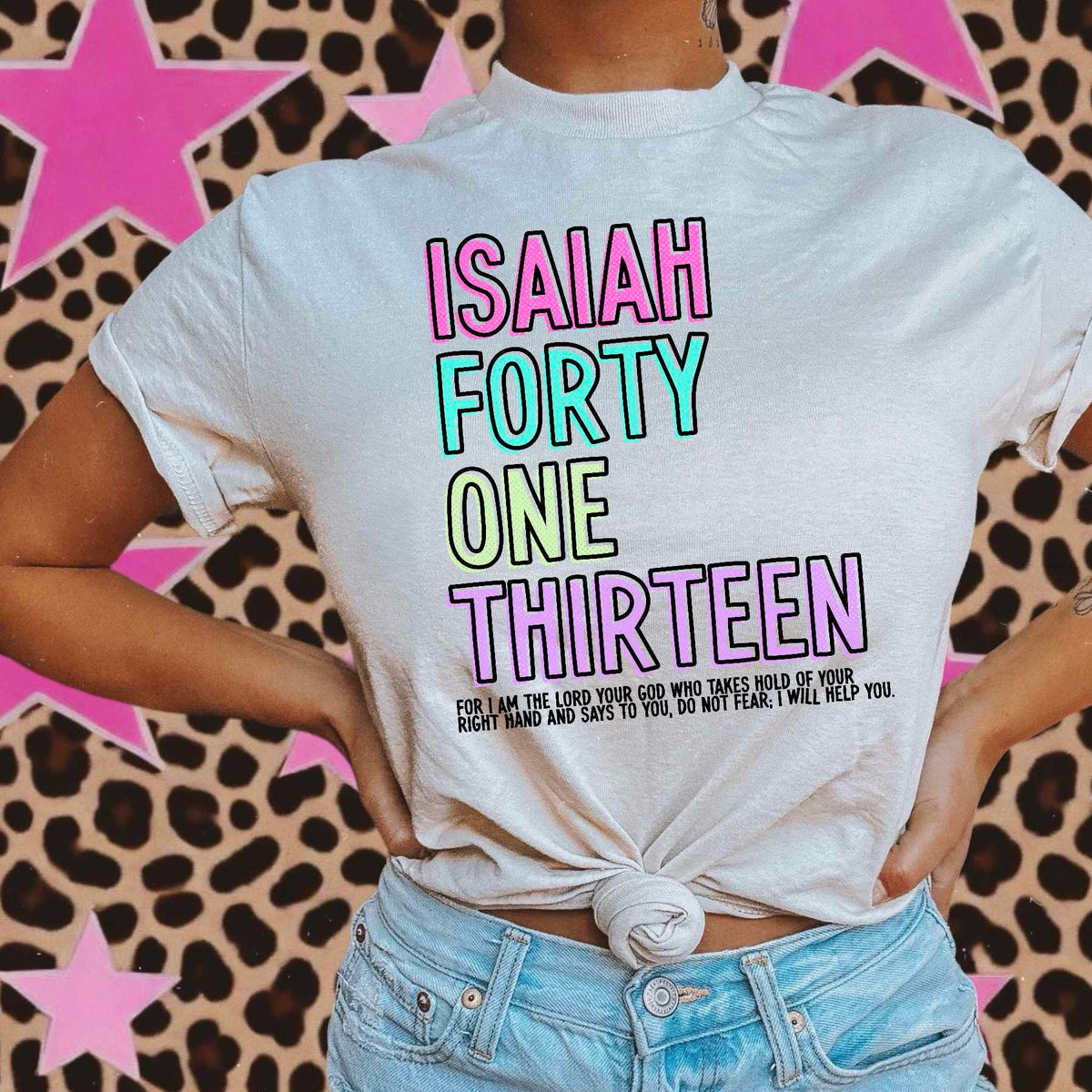 Isaiah forty one thirteen pastel (SAL) 37877 DTF transfer