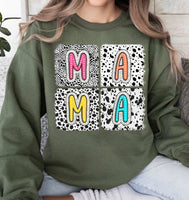 Mama dotted blocks 27608 DTF transfer